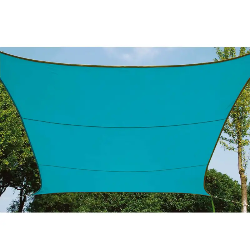 Voile d'ombrage carrée bleu azur 5m x 5m