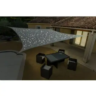 Voile d'ombrage solaire 200 Led 3x4m taupe WERKA PRO