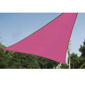 Voile d'ombrage triangle 3,6 m rose