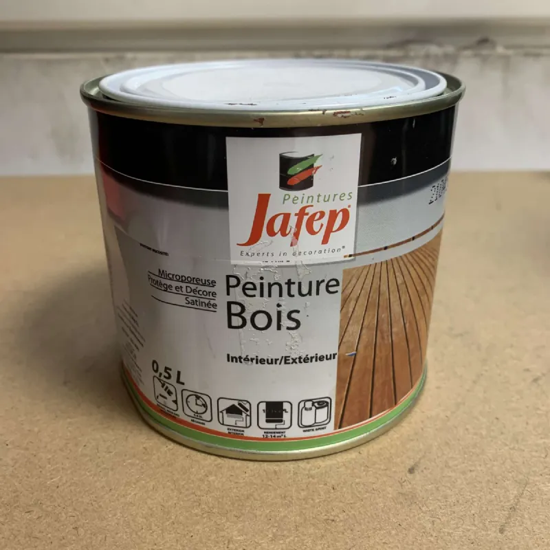 Peinture bois blanc écru 0,5l Jafep