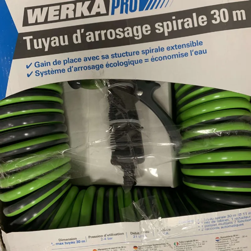 Tuyau d'arrosage spirale 30m WERKA PRO