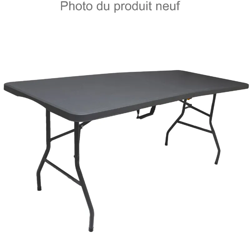 Table pliante rectangulaire grise 